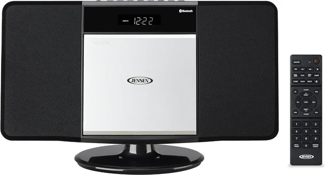 Main image of ® JBS-300 Home Bluetooth Stereo Shelf Music System Speakers with MP3 CD Player Wall Mountable Digital AM-FM Radio, USB Port - Remote Included - Black Limited Edition