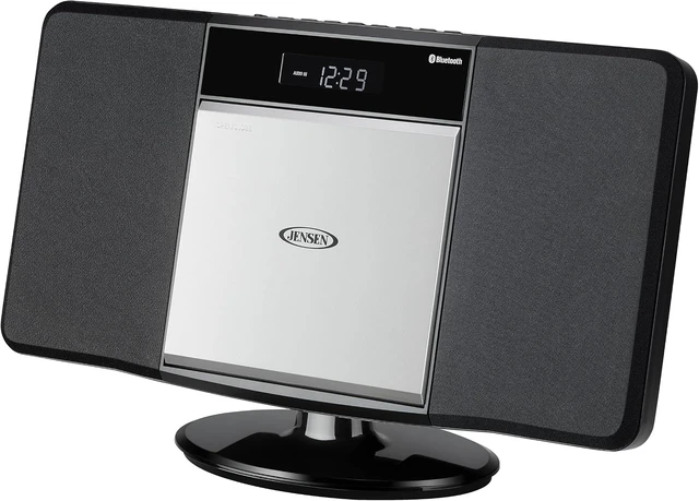 Alt view image 2 of 7 - ® JBS-300 Home Bluetooth Stereo Shelf Music System Speakers with MP3 CD Player Wall Mountable Digital AM-FM Radio, USB Port - Remote Included - Black Limited Edition