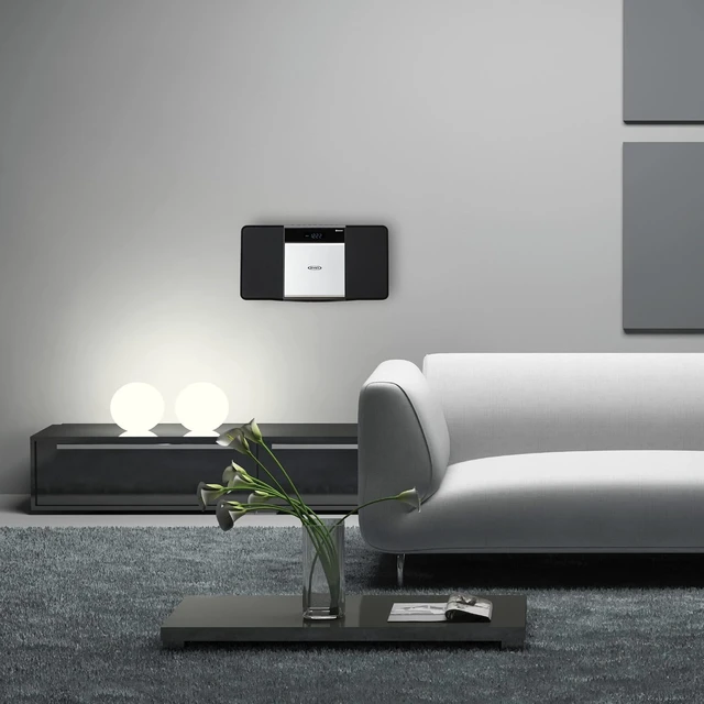 Alt view image 7 of 7 - ® JBS-300 Home Bluetooth Stereo Shelf Music System Speakers with MP3 CD Player Wall Mountable Digital AM-FM Radio, USB Port - Remote Included - Black Limited Edition