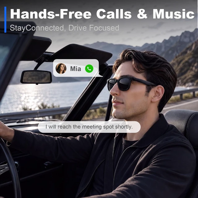 Alt view image 7 of 7 - Electrochromic AI Smart Glasses 8MP Camera 1080P EIS Video ChatGPT Support