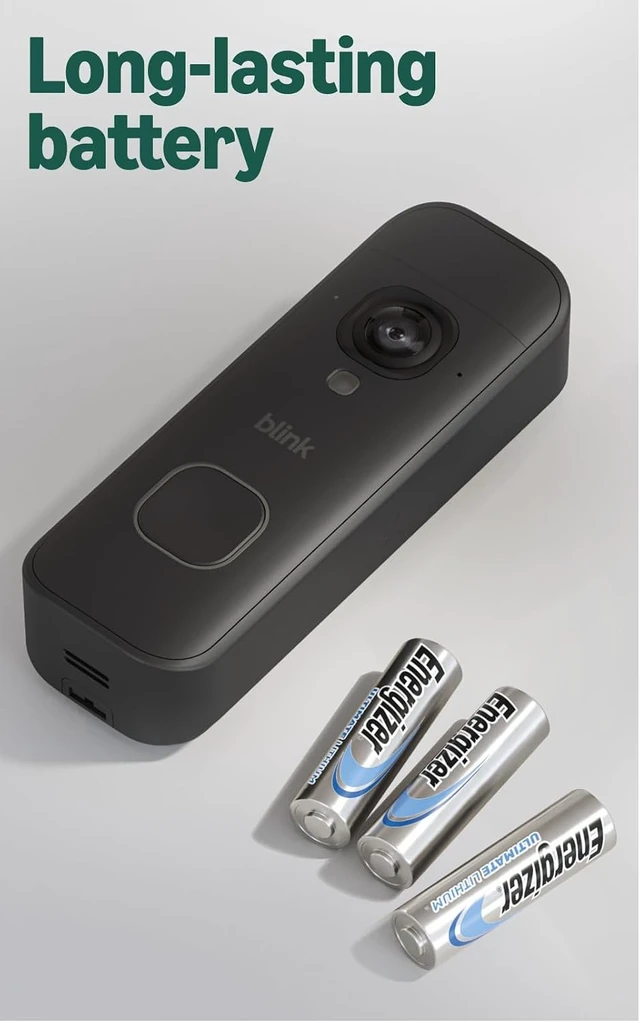 Alt view image 4 of 7 - Battery Doorbell 2K+ (newest model) Wireless video doorbell, 2K resolution, enhanced audio. Required Sync Module not included Add-On (Black)