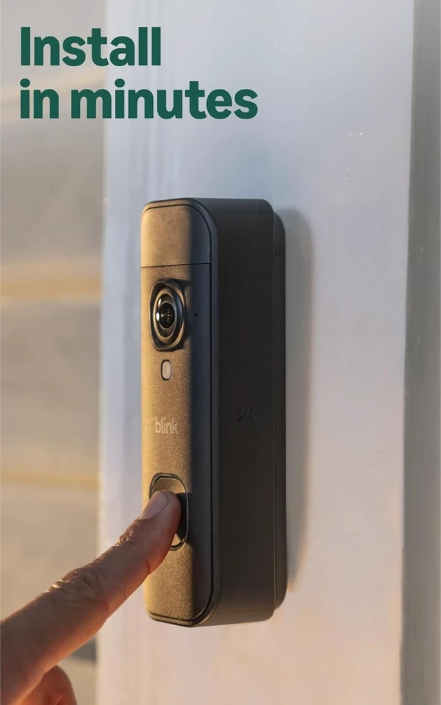 Alt view image 5 of 7 - Battery Doorbell 2K+ (newest model) Wireless video doorbell, 2K resolution, enhanced audio. Required Sync Module not included Add-On (Black)