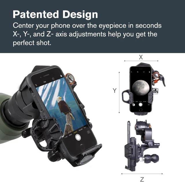 Alt view image 5 of 7 - NexYZ DX Smartphone Adapter for Telescope with Bluetooth Remote