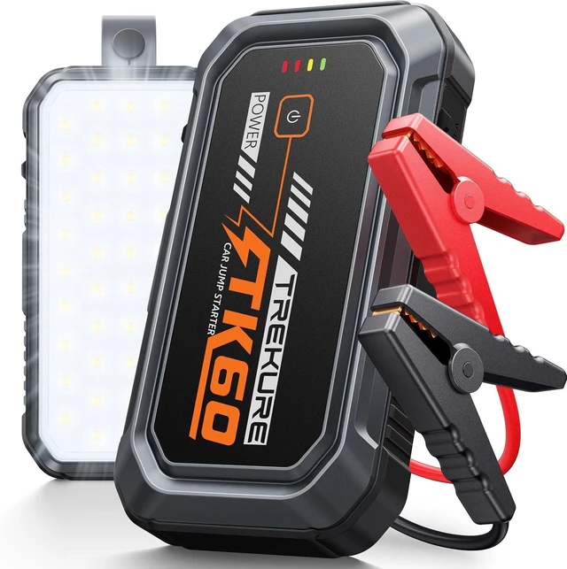 Main image of Car Battery Jumper Starter Portable 5000A, Portable Car Jump Starter up to 10L Gas or 8L Diesel Engine, Jump Box, Jumper Cables for Car Battery, Magnetic Build, 2000LM Flashlight, Power Bank