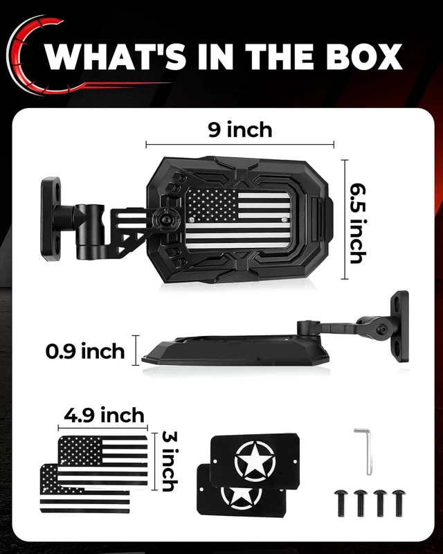 Alt view image 7 of 7 - Aluminum Wrangler Mirrors Doors Off Compatible with 2007-2018 LJ TJ JK JKU
