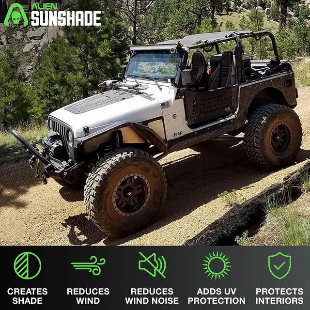 Alt view image 2 of 6 - Jeep Wrangler TJ Bikini Top 1996-2006 & YJ 1987-1995
