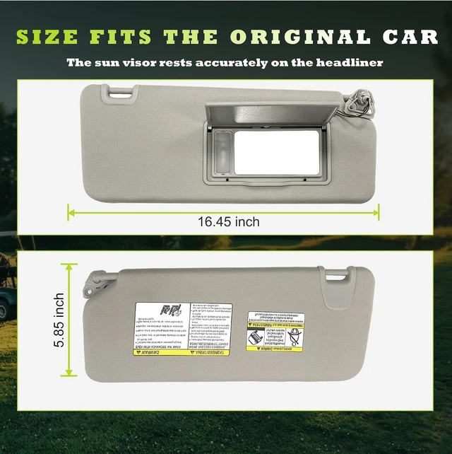 Alt view image 4 of 6 - Sun Visor Replacement Fits for Nissan Titan 2004-2024 QX56 Armada 2004-2014