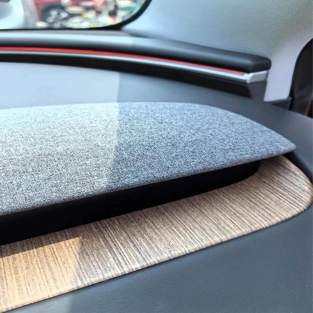 Alt view image 3 of 4 - Real Wood Slim Dashboard Cover Compatible with Tesla Model 3 2024 2025 + Model Y Accessories Highland and Juniper Luxurious Hand Selected Wood Kit Open Pore Finish (Original Wood)