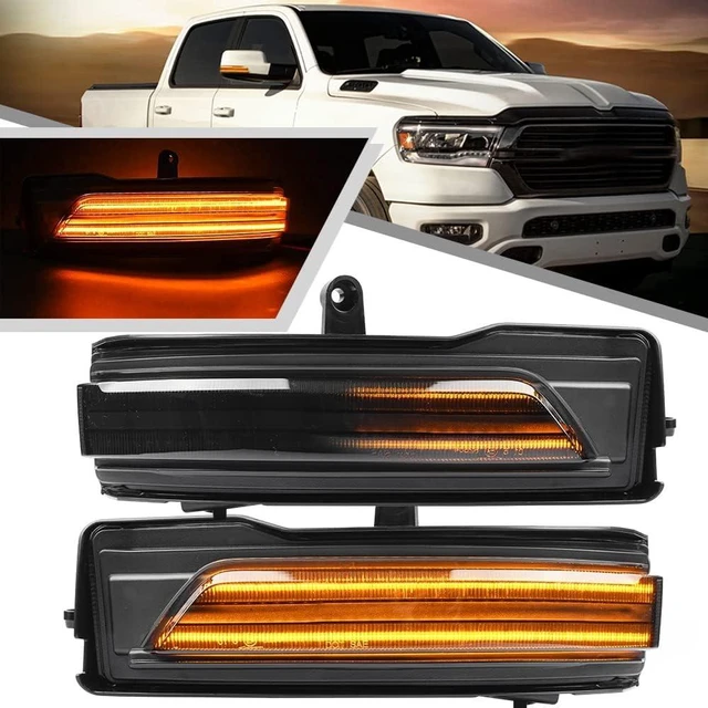 Main image of Amber Sequential LED Side Mirror Marker Lights for Dodge Ram 1500 2019-2024