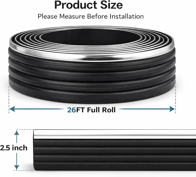 Alt view image 6 of 7 - Chrome Body Side Molding Replacement Automotive Trim Kit : 2.5" Tape-On Molding for 1988-1998 Chevy Tahoe Suburban Silverado GMC Yukon Blazer