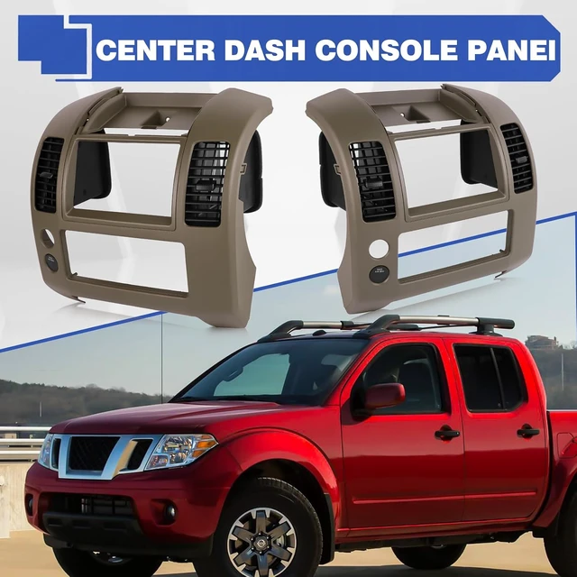 Alt view image 7 of 7 - Center Dash Console Panel Compatible with Nissan Frontier 2005-2020, Center Instrument Console Panel Bezel Cover Replacement Part Number 68259-ZP16A 68259 ZP16A 68259ZP16A, Brown - 3 Years Warranty
