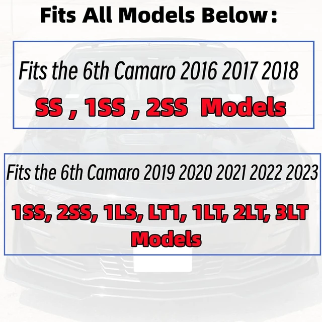 Alt view image 2 of 6 - Front Lip Spoiler for Chevy Camaro SS 2016-2024 Accessories