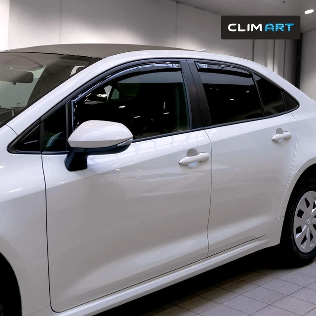 Alt view image 4 of 7 - in-Channel Incredibly Durable Rain Guards for Toyota Corolla 2020-2026 Sedan, Original Window Deflectors, Vent Window Visors, Vent Deflector, 4 pcs. - 620374