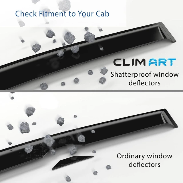 Alt view image 3 of 7 - in-Channel Incredibly Durable Rain Guards for Toyota Corolla 2020-2026 Sedan, Original Window Deflectors, Vent Window Visors, Vent Deflector, 4 pcs. - 620374