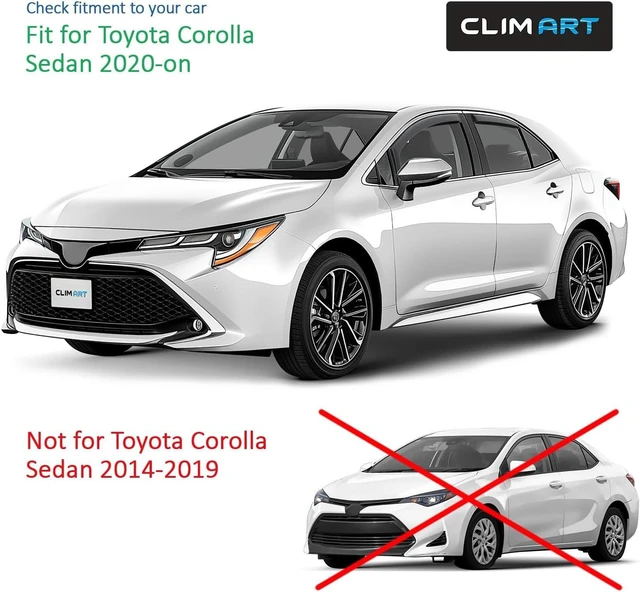 Alt view image 5 of 7 - in-Channel Incredibly Durable Rain Guards for Toyota Corolla 2020-2026 Sedan, Original Window Deflectors, Vent Window Visors, Vent Deflector, 4 pcs. - 620374