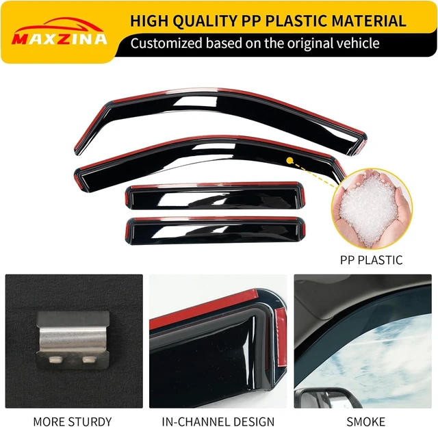 Alt view image 6 of 6 - Visor Rain Guards for 2022-2025 2026 Ford Maverick Accessories