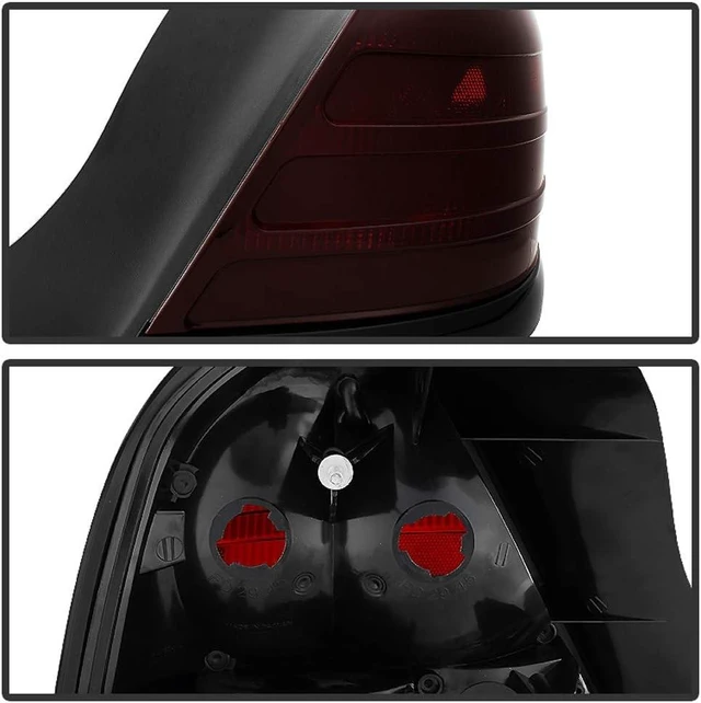 Alt view image 3 of 3 - - For Red Smoke 1999-2011 Ford Crown Victoria w/ 2 Bulb Socket Tail lights Brake Lamps