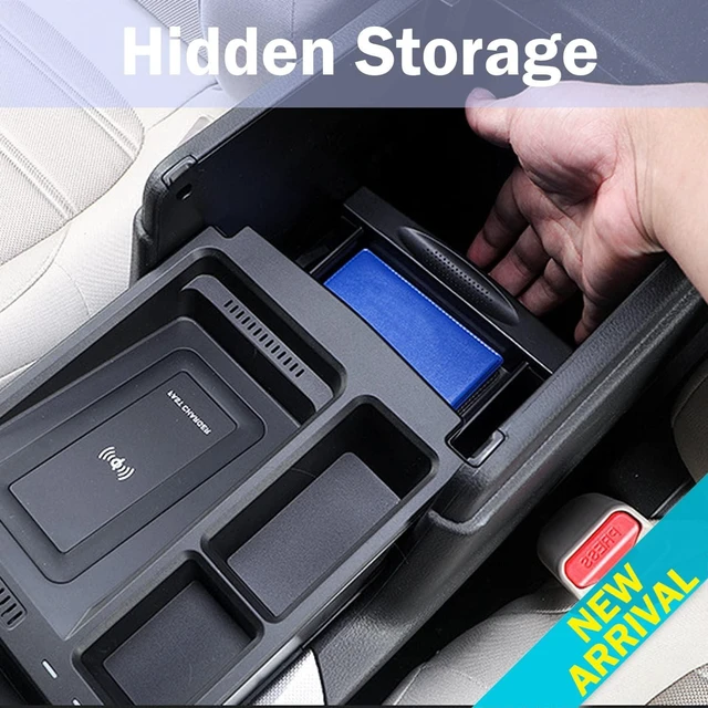 Alt view image 5 of 7 - Wireless Charger & Center Console Organizer for Honda CR-V 2017-2022