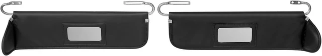 Alt view image 7 of 7 - Sun Visor Driver & Passenger Side Kit for 1972-1995 Jeep CJ-5 CJ-6 CJ-7 CJ-8 Wrangler YJ, Left & Right Replacement Sunvisors Adjustable Rotation with Built-in Mirrors - Pack of 2