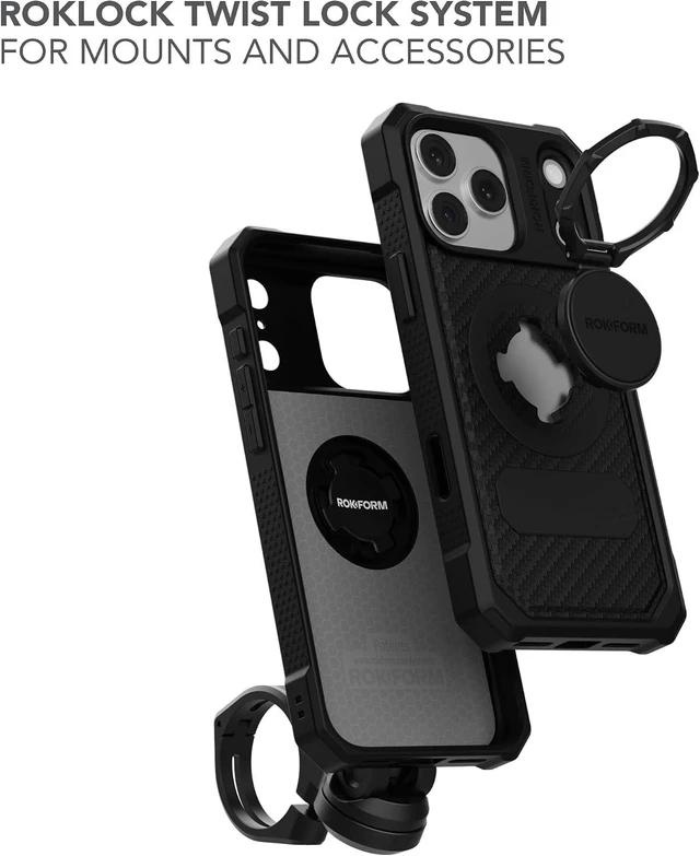 Alt view image 6 of 7 - Rugged Case for iPhone 17 Pro Max, Magnetic + RokLock (Black)