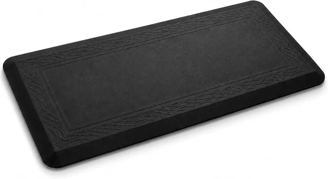 Main image of 24 x 60 Inch Extra Support Anti Fatigue Comfort Kitchen Mat, Waterproof Long Kitchen Runner, Non-Slip Standing Desk Mat, Commercial Pads for Offices, Home, Garages (Bordeaux Black, 24'' x 60'')