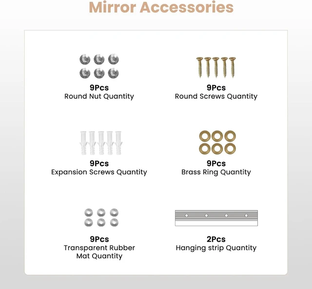 Alt view image 6 of 7 - 56 x 16 in Home Gym Mirrors, Frameless, 2-Pack