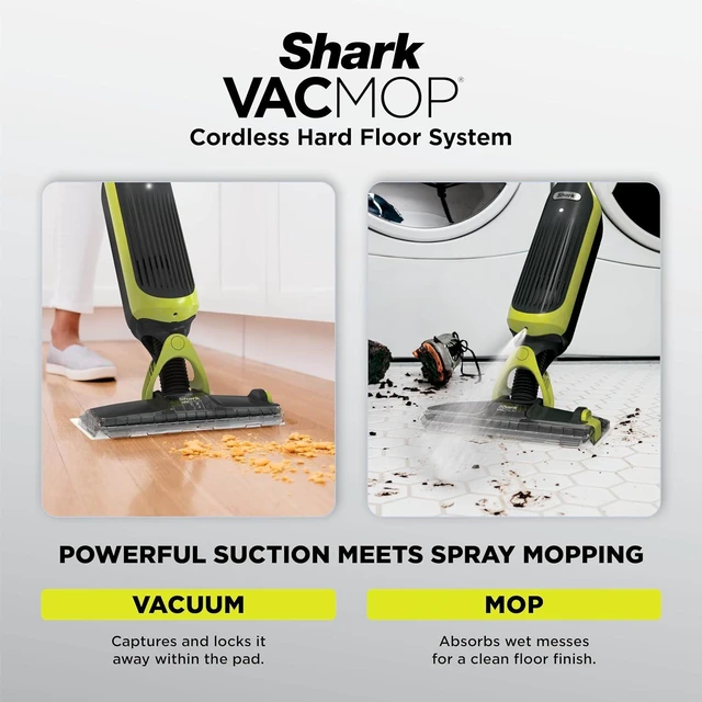 Alt view image 2 of 7 - VACMOP Cordless Vacuum & Spray Mop, Gray, VM180