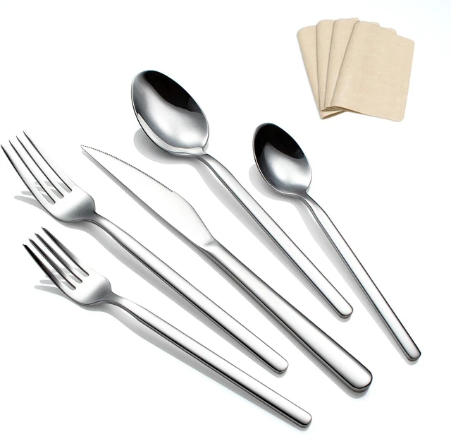Main image of 24 Piece Stainless Steel Silverware Set for 4