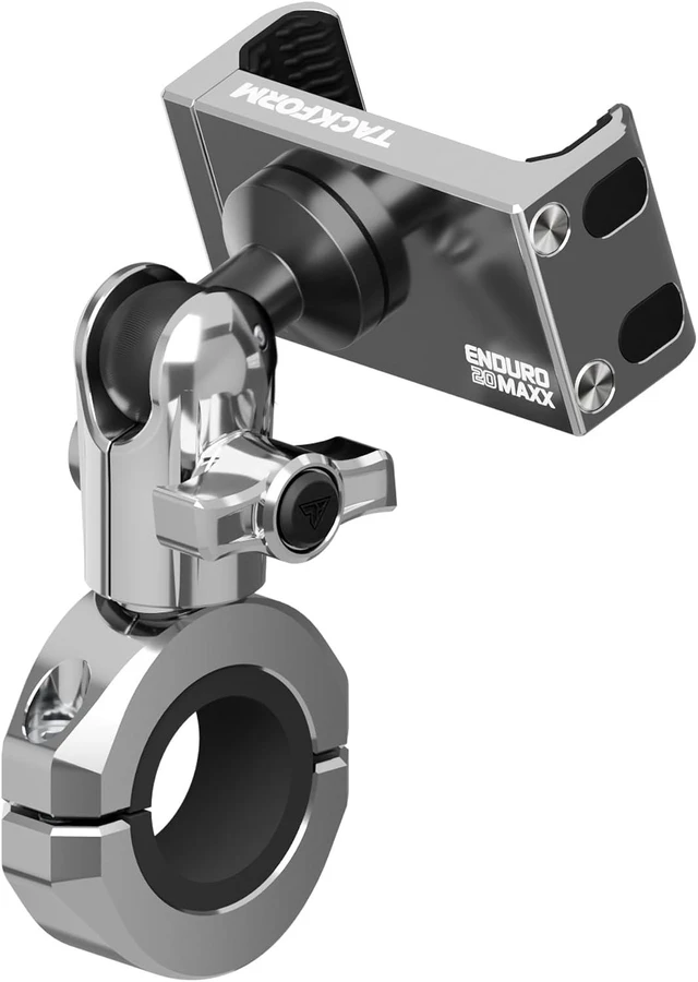 Main image of Chrome Motorcycle All Metal Phone Mount - 20MAXX Spring Cradle