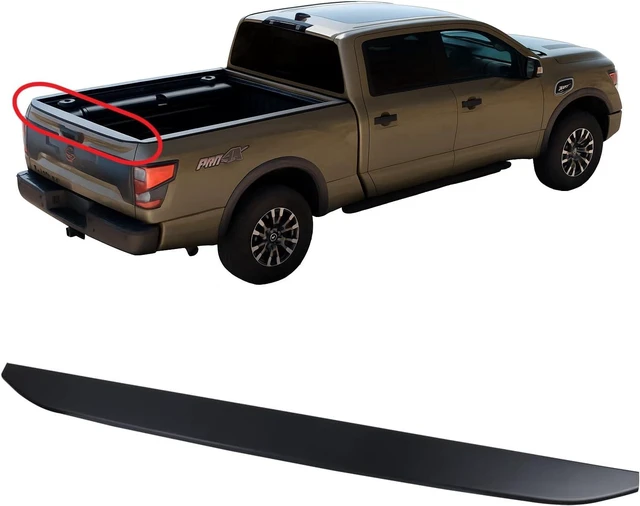 Main image of Rear Tailgate Molding Cap Spoiler Replacement Compatible with Nissan Titan 2016-2024 Tail Gate Protector 93486-EZ00A 93486-9FV0A