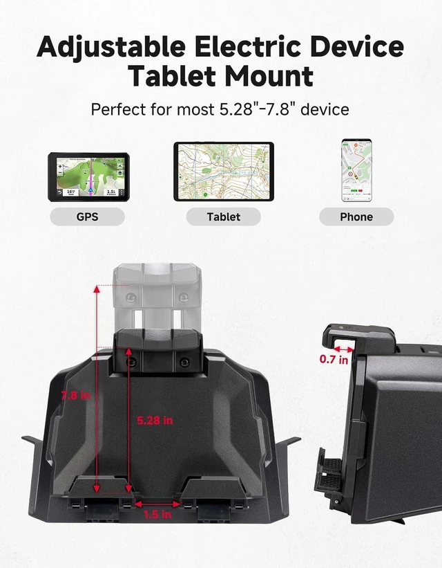 Alt view image 5 of 7 - Tablet Mount Storage Box Electric Device GPS Mount