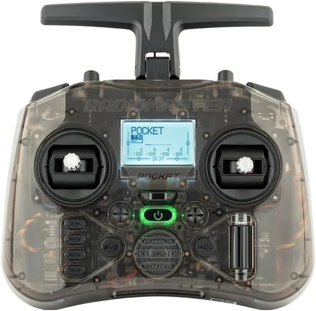 Main image of RadioMaster Pocket Portable Remote Controller Hall Gimbal EdgeTX Built in LED Light Mode 2 (Charcoal, ELRS)