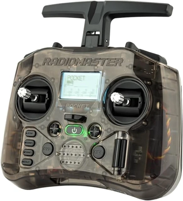 Alt view image 3 of 5 - RadioMaster Pocket Portable Remote Controller Hall Gimbal EdgeTX Built in LED Light Mode 2 (Charcoal, ELRS)