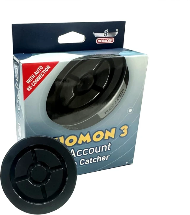 Main image of Megacom DuoMon3 1P/2P Auto Catcher, Rechargeable Pocket Auto Collecting Device with Adjustable Lights, Sound Notifications and One Touch Reconnect - Black (Standard Version)