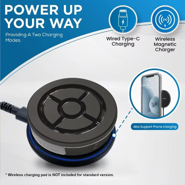 Alt view image 4 of 7 - Megacom DuoMon3 1P/2P Auto Catcher, Rechargeable Pocket Auto Collecting Device with Adjustable Lights, Sound Notifications and One Touch Reconnect - Black (Standard Version)
