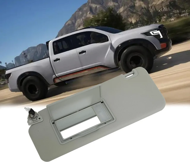 Alt view image 2 of 7 - Left Side Sun Visor for Nissan Titan 2004-2024 QX56 Armada 2004-2014