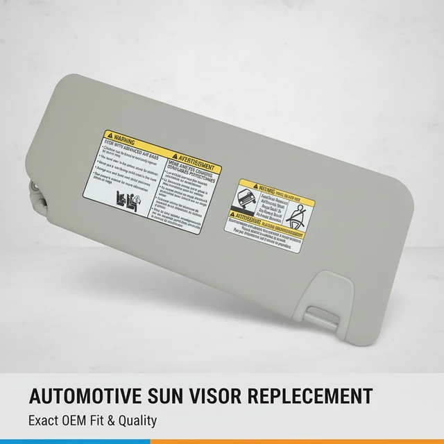 Alt view image 4 of 7 - Left Side Sun Visor for Nissan Titan 2004-2024 QX56 Armada 2004-2014