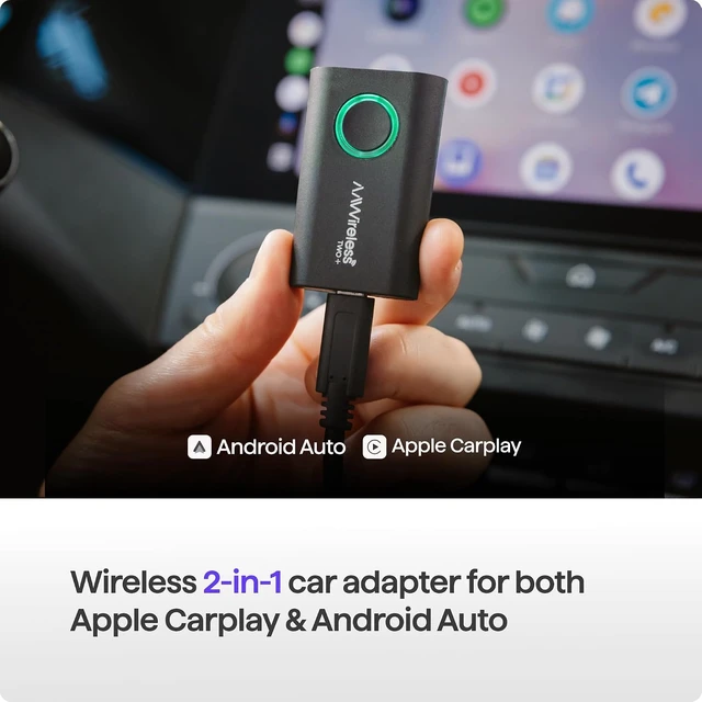 Alt view image 5 of 7 - TWO+ Compatible with Android Auto & Carplay 2-in-1 Wireless Adapter