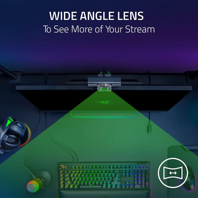 Alt view image 5 of 7 - Kiyo V2 X Webcam for Streaming and Meetings, 1440p 60 FPS, Black
