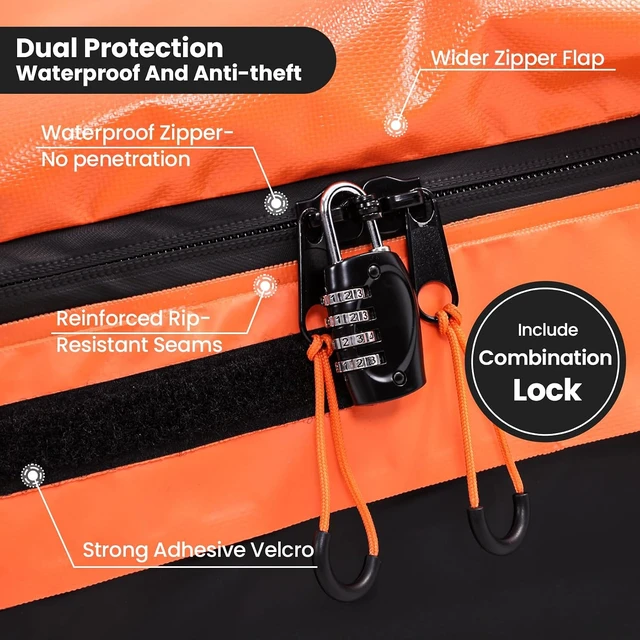 Alt view image 4 of 7 - Car Rooftop Cargo Carrier 21 Cubic Feet Waterproof Soft Roof Bag