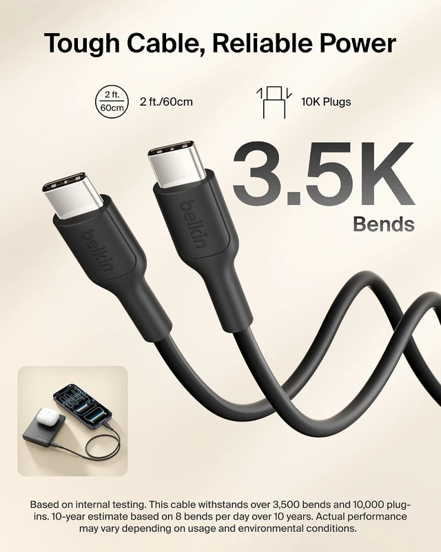 Alt view image 6 of 7 - 10000mAh Qi2 15W Slim Magnetic Power Bank with USB C Cable
