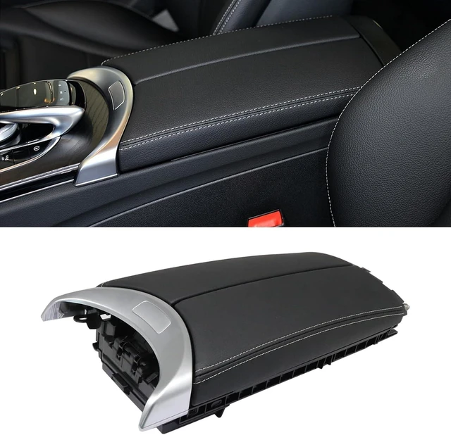 Main image of 1PC ArmRest Front Center Console Storage Lid Compatible with Mercedes-Benz C300 C400 C63 AMG GLC43 2015-2020 Replace A2056808804 A2056800796 A2056805106 A2056805106