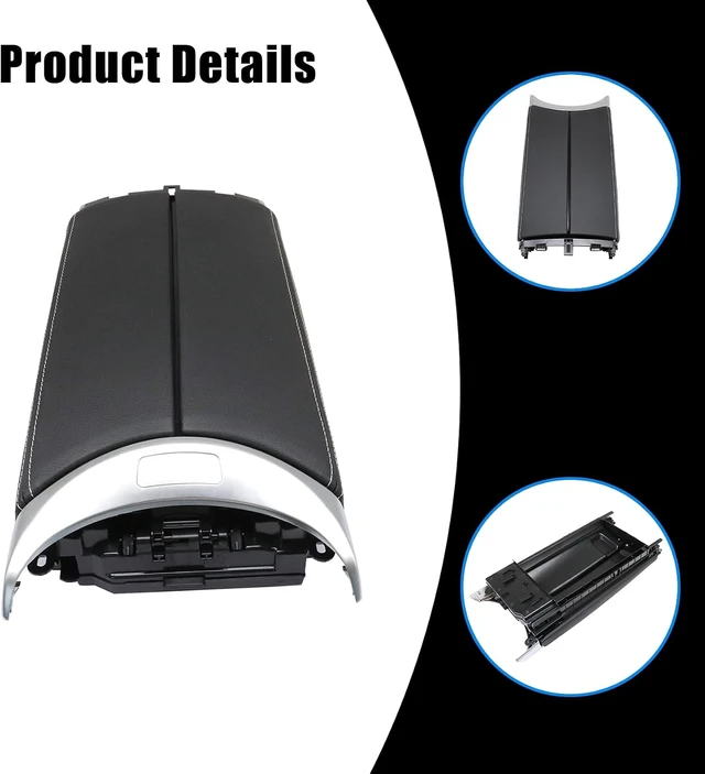 Alt view image 4 of 7 - 1PC ArmRest Front Center Console Storage Lid Compatible with Mercedes-Benz C300 C400 C63 AMG GLC43 2015-2020 Replace A2056808804 A2056800796 A2056805106 A2056805106