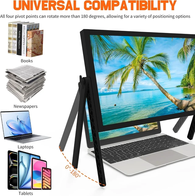 Alt view image 6 of 7 - 21 inch Screen Magnifier for Laptop 3D HD Screen Expanders for Movies, Videos, and Gaming, Screen Enlarger with Adjustable Angle Design Amplifier Desktop Magnifying for Seniors Reading (Black)