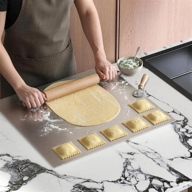 Alt view image 6 of 7 - Titanium Large Cutting Board with Lip Chopping Kneading Board 19.7" X 15.4"
