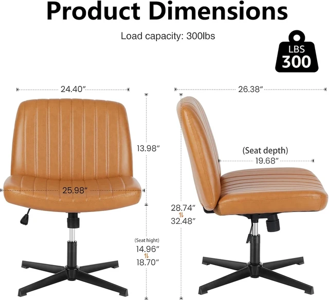 Alt view image 2 of 7 - Criss Cross Chair, Cross Legged Vanity Chair No Wheels, Home Office