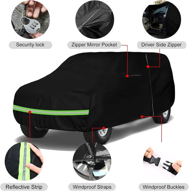 Alt view image 2 of 7 - Waterproof Car Cover Replace for 1983-2001 Jeep Cherokee XJ 2/4 Door