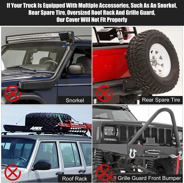 Alt view image 6 of 7 - Waterproof Car Cover Replace for 1983-2001 Jeep Cherokee XJ 2/4 Door