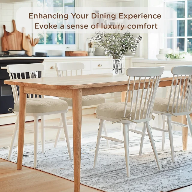 Alt view image 4 of 7 - Dining Chair Cushions 6 Pack, Thick Memory Foam Kitchen Seat Pads