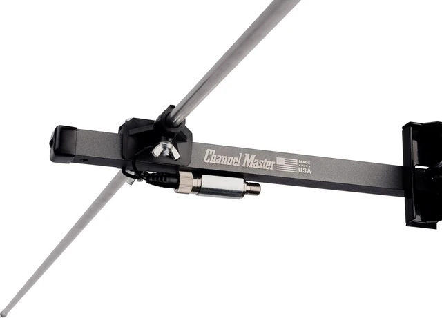 Alt view image 2 of 3 - FM Antenna Multi-Directional Outdoor FM Antenna 50+ Mile Range, Dipole Design, Heavy-Duty, Long-Range Reception Power, FM & HD Radio Support for Free OTA Radio, Made in USA